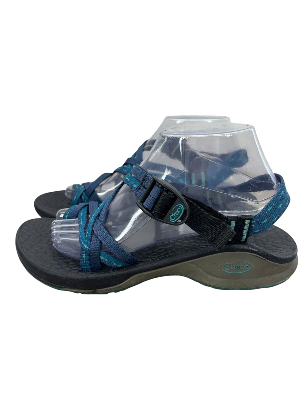 Chaco Odyssey Women’s Sandals Size 9 Blue Aqua Strappy Hiking Water Shoes EU 40